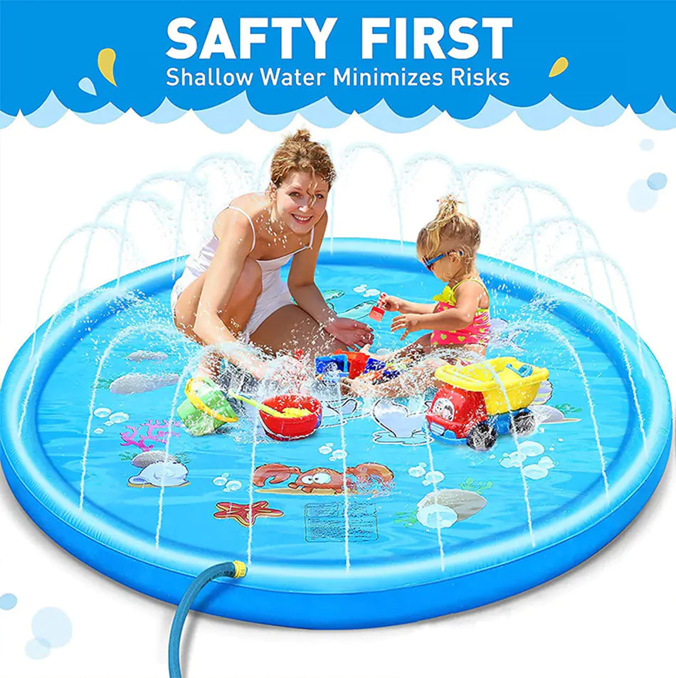 Waterspeelmat met fontein