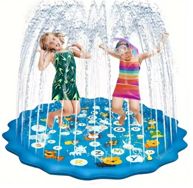 Waterspeelmat met fontein
