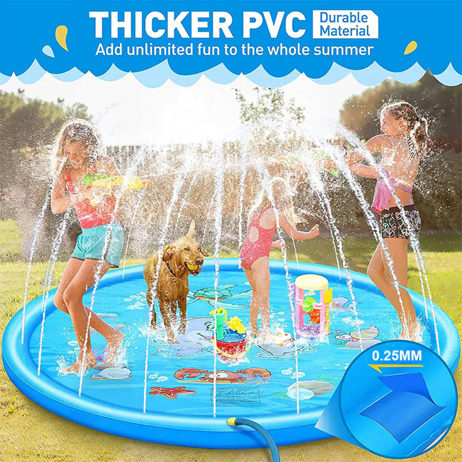 Waterspeelmat met fontein