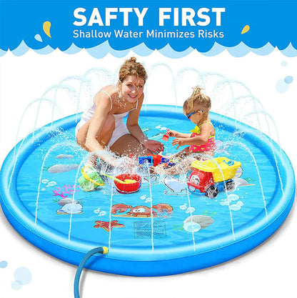 Waterspeelmat met fontein